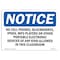 Signmission OSHA Sign, 7" H, Rigid Plastic, NOTICE No Cell Phones Allowed In This Classroom Sign, Landscape OS-NS-P-710-L-16032 - alternate 1